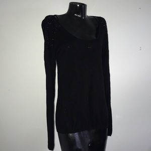 Express Jewel Studded Shoulders Sweater